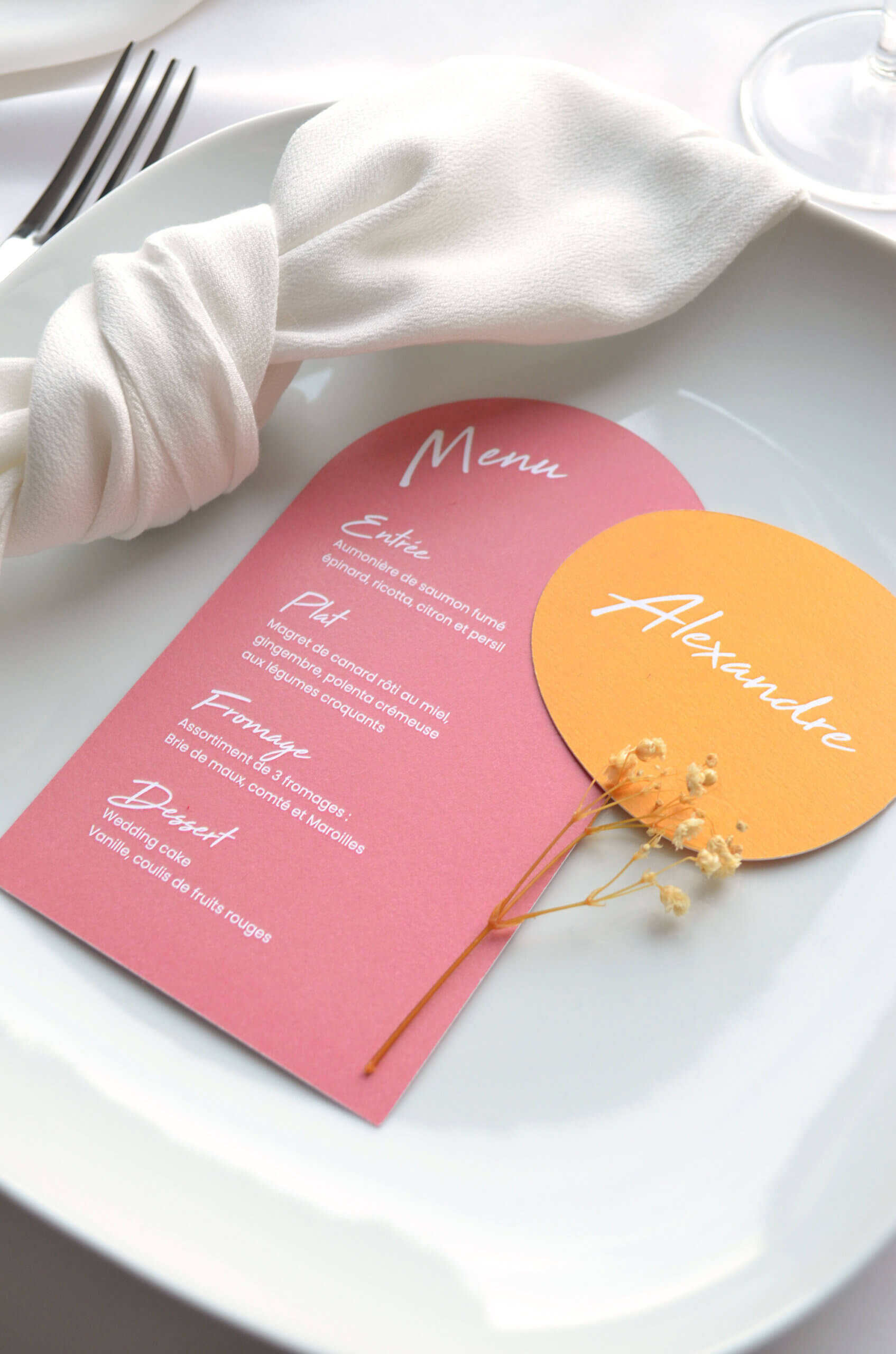 Tampon menu avec rose main image 0